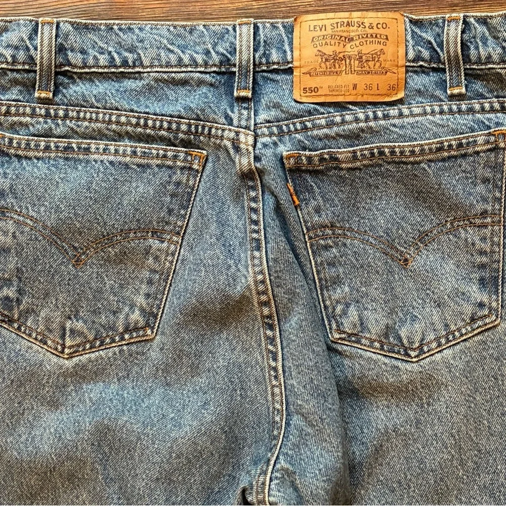 Vintage 90s Levi’s 550 Orange Tab Jeans W36 L36 Relaxed Fit Tapered Leg Grunge